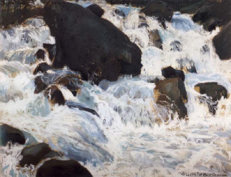 William Stott of Oldham Schwarzer Wasserfall Sweden oil painting art